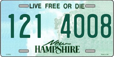 NH license plate 1214008