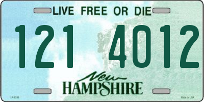 NH license plate 1214012