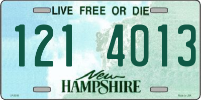 NH license plate 1214013