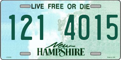 NH license plate 1214015