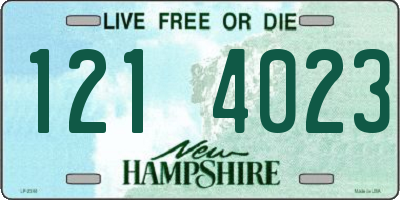 NH license plate 1214023