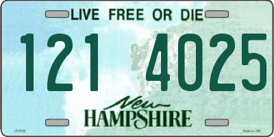 NH license plate 1214025