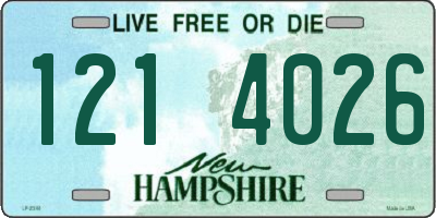 NH license plate 1214026