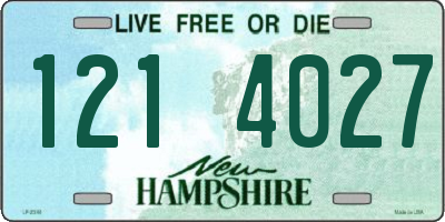 NH license plate 1214027