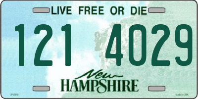 NH license plate 1214029