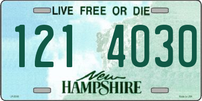NH license plate 1214030