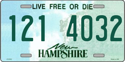 NH license plate 1214032