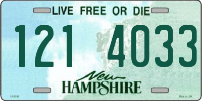 NH license plate 1214033