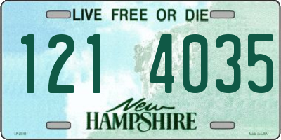 NH license plate 1214035