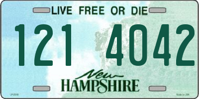 NH license plate 1214042
