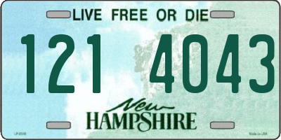 NH license plate 1214043