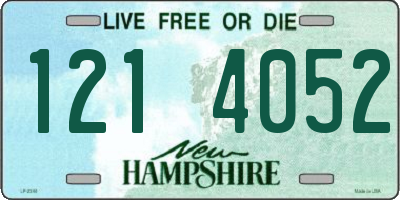 NH license plate 1214052