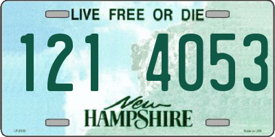 NH license plate 1214053