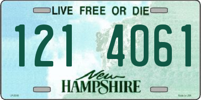 NH license plate 1214061