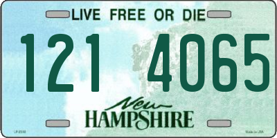 NH license plate 1214065