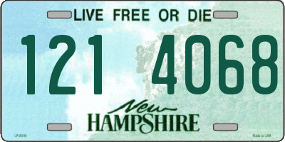 NH license plate 1214068