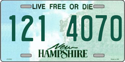 NH license plate 1214070