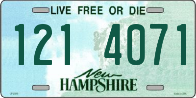 NH license plate 1214071