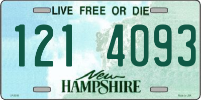 NH license plate 1214093