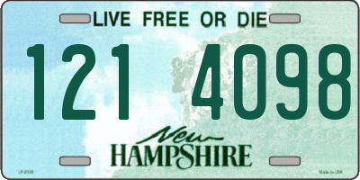 NH license plate 1214098