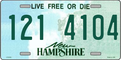 NH license plate 1214104