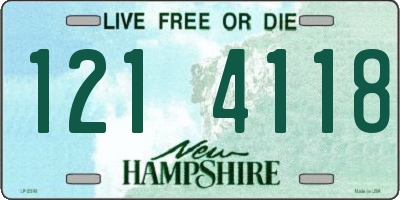 NH license plate 1214118