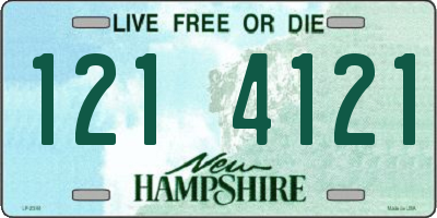 NH license plate 1214121