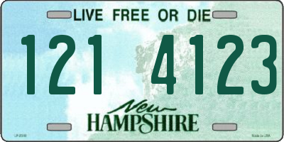 NH license plate 1214123