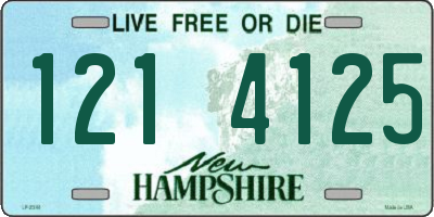 NH license plate 1214125