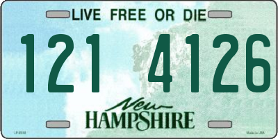 NH license plate 1214126