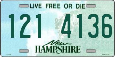 NH license plate 1214136