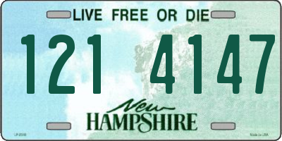 NH license plate 1214147