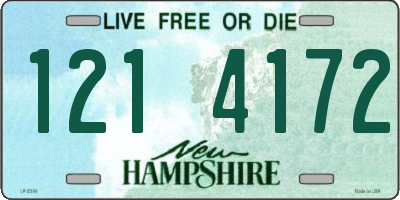 NH license plate 1214172