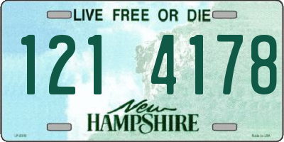 NH license plate 1214178
