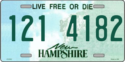 NH license plate 1214182