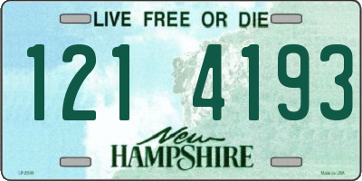 NH license plate 1214193