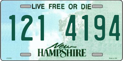 NH license plate 1214194