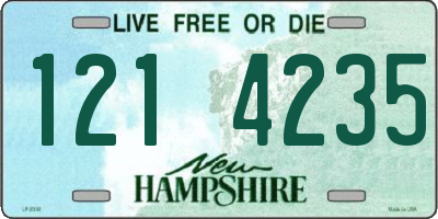 NH license plate 1214235