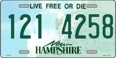 NH license plate 1214258