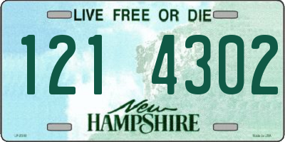 NH license plate 1214302