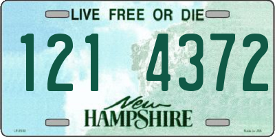 NH license plate 1214372