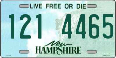 NH license plate 1214465