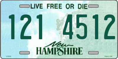 NH license plate 1214512