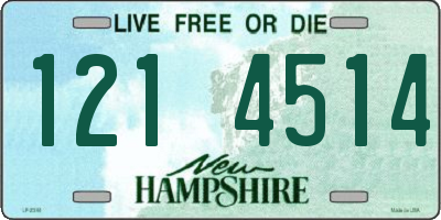 NH license plate 1214514