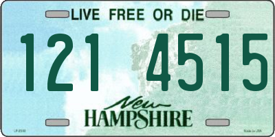 NH license plate 1214515