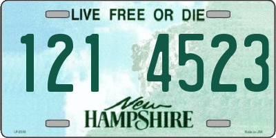 NH license plate 1214523