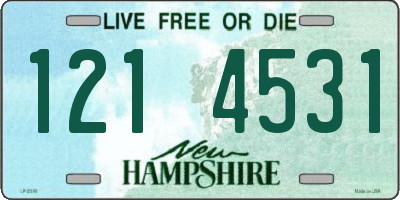 NH license plate 1214531