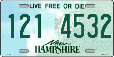 NH license plate 1214532