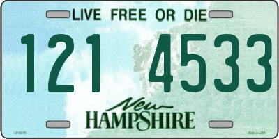 NH license plate 1214533