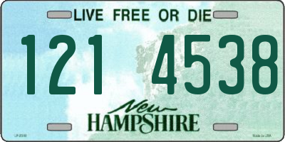 NH license plate 1214538